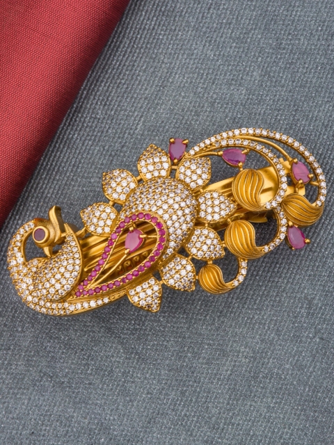 

Alankruthi Women Gold-Toned Embellished French Barrette