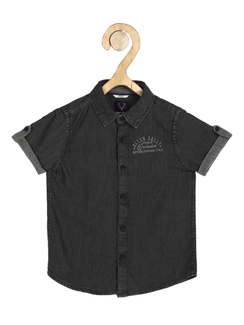 

Allen Solly Junior Boys Grey Regular Fit Printed Cotton Casual Shirt
