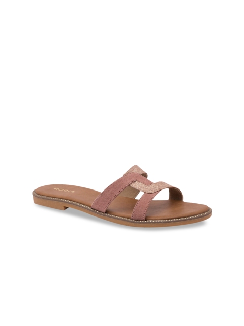 

Rocia Women Beige Colourblocked Open Toe Flats