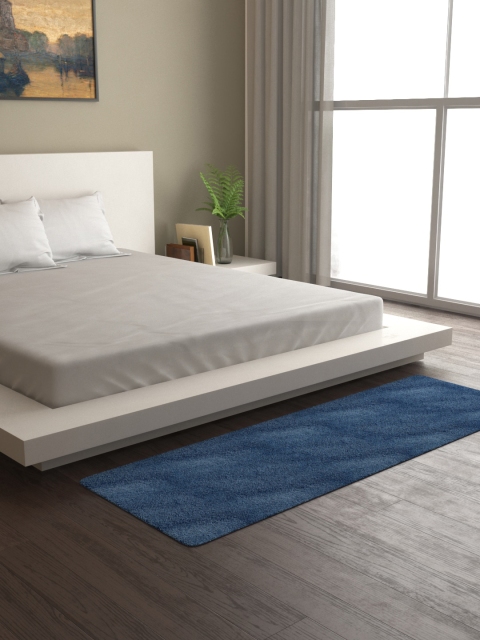

MARK HOME Micro Anti Skid Durable Softness Plush Lustrous Rug, Navy blue
