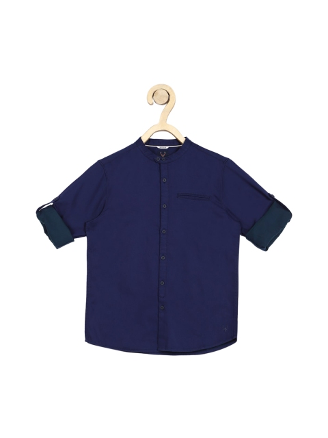 

Allen Solly Junior Boys Navy Blue Regular Fit Solid Cotton Casual Shirt