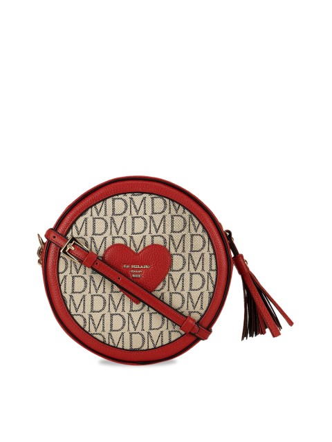 

Da Milano Red & Beige Printed Sling Bag