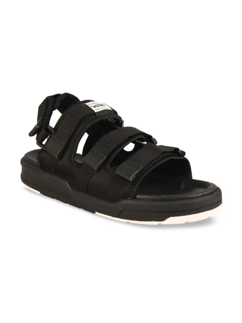 

Vento Men Black Solid Sports Sandals