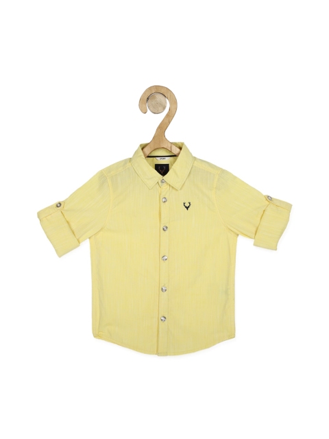 

Allen Solly Junior Boys Yellow Regular Fit Solid Casual Shirt