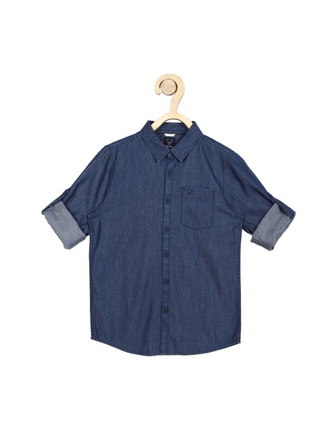 

Allen Solly Junior Boys Navy Blue Slim Fit Solid Casual Shirt