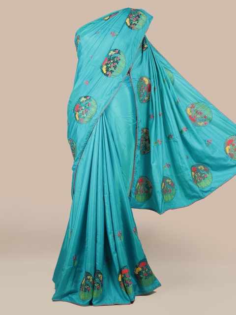 

Pothys Blue & Pink Art Silk Embroidered Saree