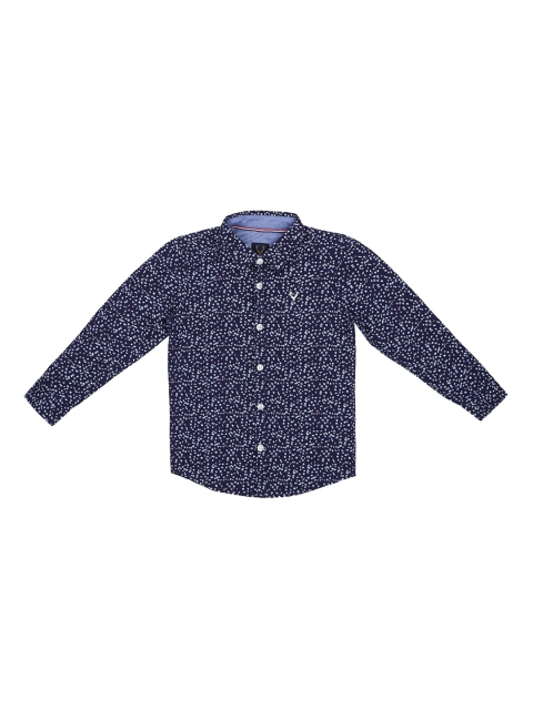 

Allen Solly Junior Boys Navy Blue Regular Fit Printed Cotton Casual Shirt