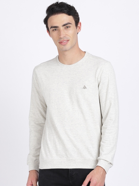 

ANTHEM Men Grey Melange Solid Sweatshirt