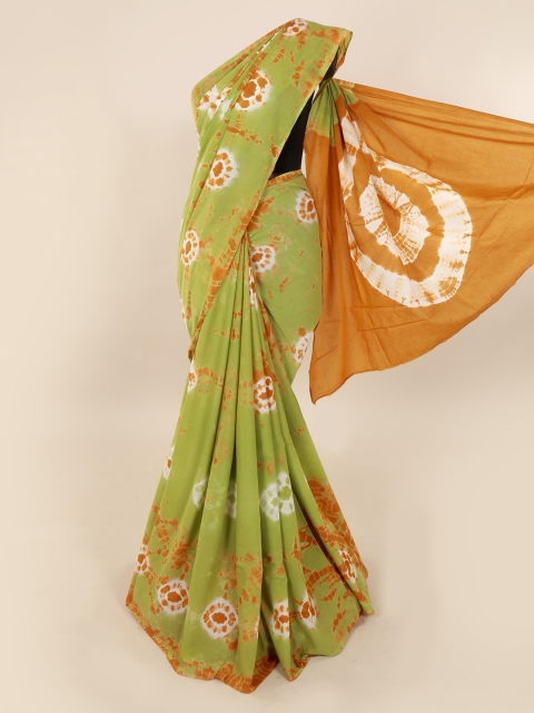 

Pothys Green Dyed Pure Cotton Saree