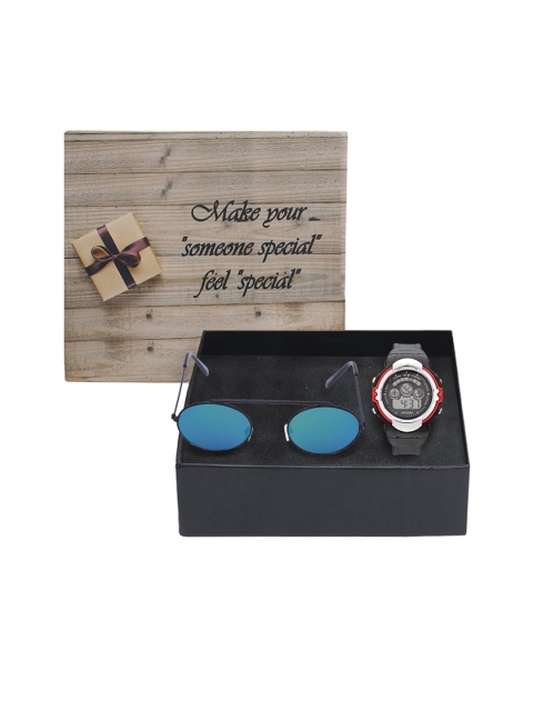 Fantasy World Kids Black & Blue Sunglasses & Watch Gift Set FWGiftset140-5716402-YS02-RD01