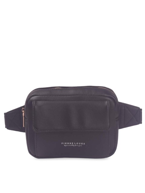 

Bagkok Black Solid Waist Pouch