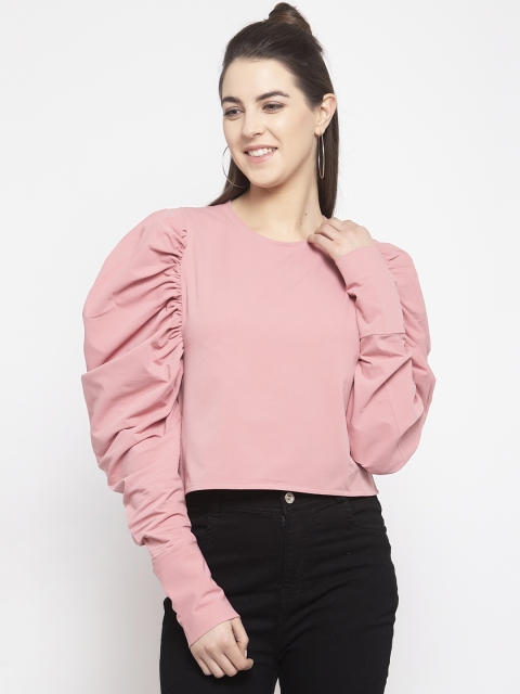 

EMBLAZE Pink Puff Sleeves Top