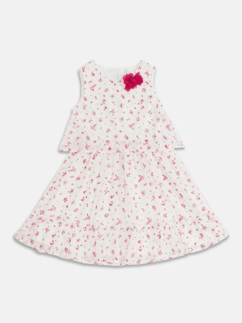 

Pantaloons Junior Girls Off-White Printed A-Line Dress