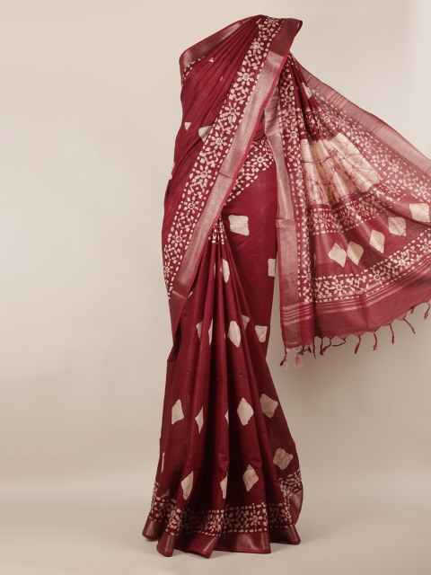 

Pothys Maroon Printed Saree
