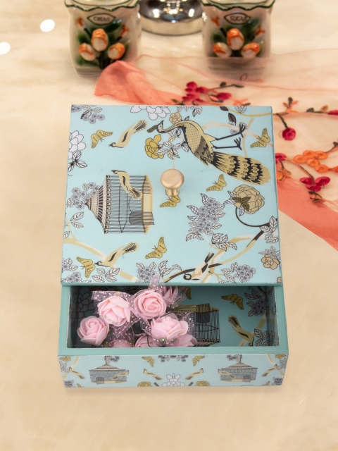 

Tistabene Sea Green & Beige Cage Print Enamel Designer Organizer