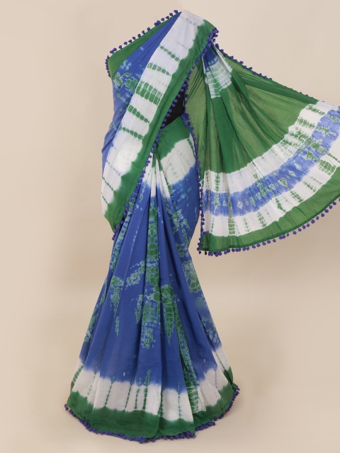 

Pothys Blue Dyed Pure Cotton Saree