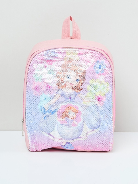 max Girls Pink Embellished Backpack