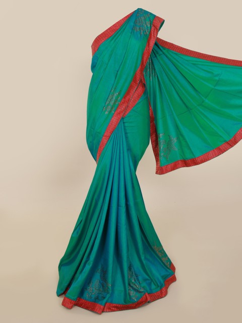 

Pothys Green Solid Art Silk Saree