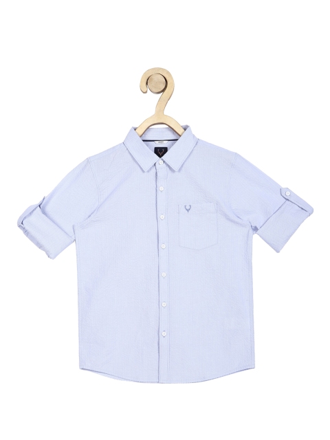 

Allen Solly Junior Boys Blue Slim Fit Solid Cotton Casual Shirt