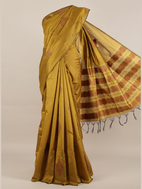 

Pothys Gold-Toned Solid Saree