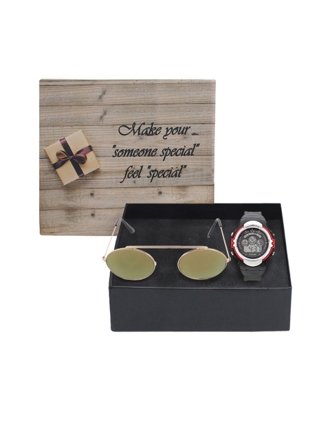 

Fantasy World Unisex Kids Watch & Sunglass Gift Set 150-5716406-YS02-RD01, Black