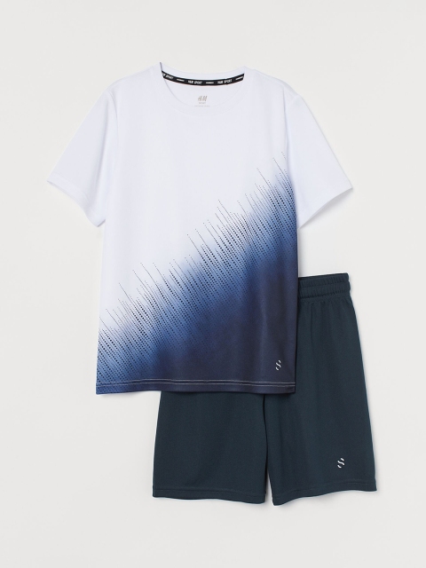 

H&M Boys White & Navy Blue Dyed Sports Set