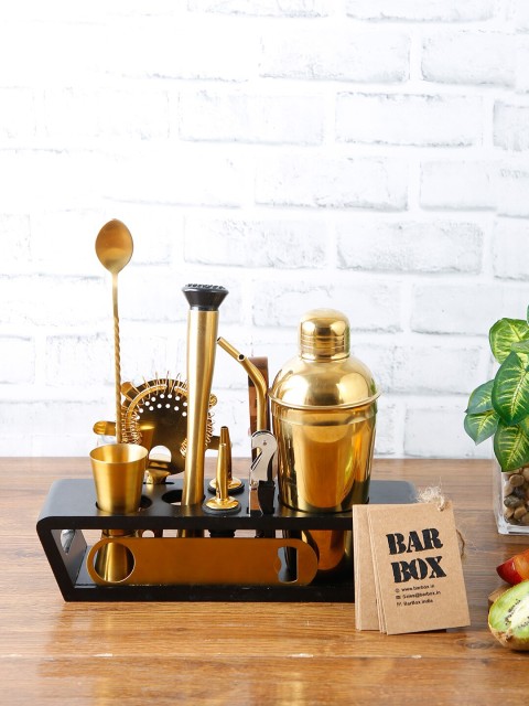 

BAR BOX Gold-Toned Cocktail Shaker Set