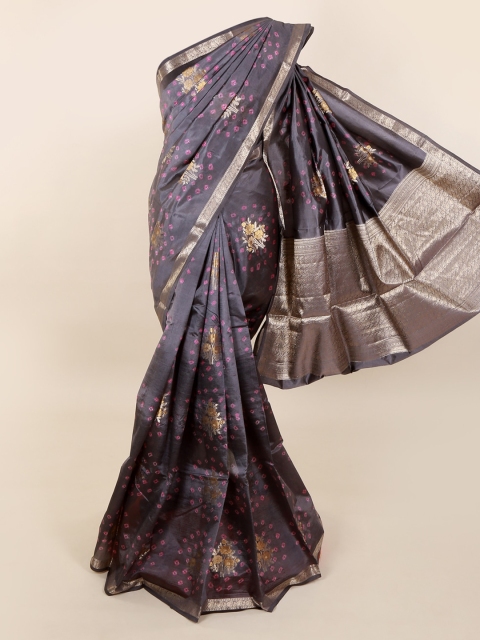 

Pothys Grey Printed Pure Silk Saree