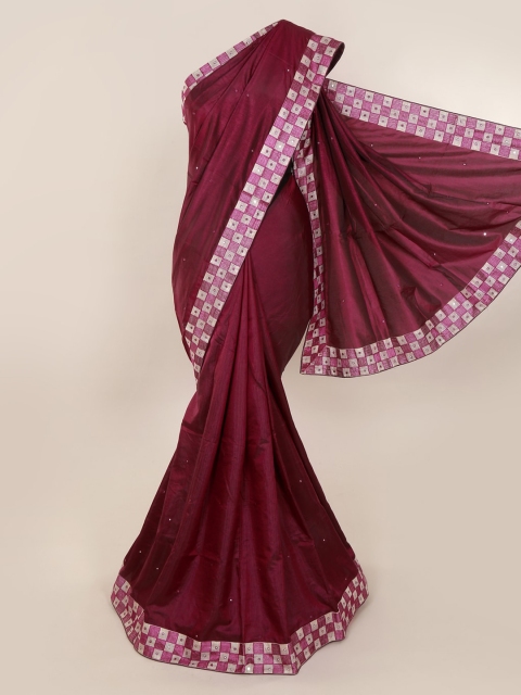 

Pothys Purple Solid Art Silk Saree