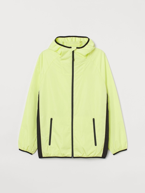 

H&M Men Fluorescent Green Windbreaker Jacket