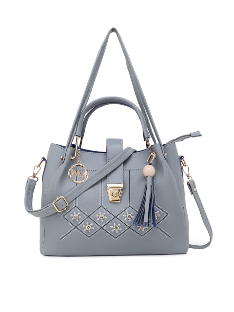 

WOMEN MARKS Grey Embellished Handheld Bag