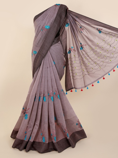 

Pothys Mauve Embroidered Saree