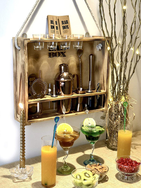 

Bar Box Bartender Cocktail Shaker Set, Gold
