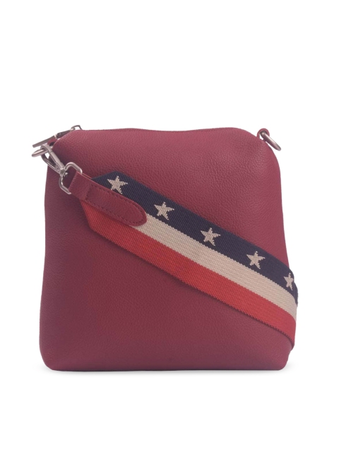 

Bagkok Maroon Solid Sling Bag
