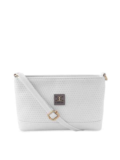 

ESBEDA White Textured Sling Bag