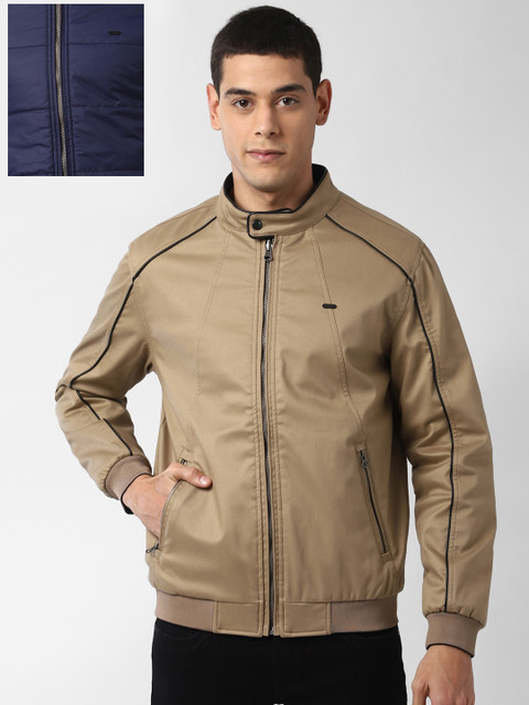 

Peter England Casuals Men Beige Solid Reversible Bomber