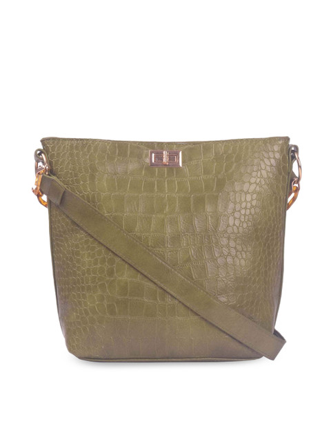 

Bagkok Green Textured Sling Bag