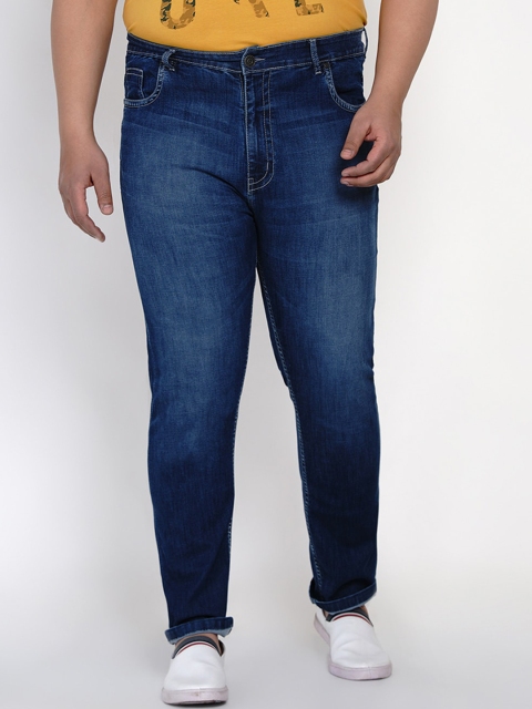 

John Pride Men Navy Blue Relaxed Fit Mid-Rise Clean Look Jeans