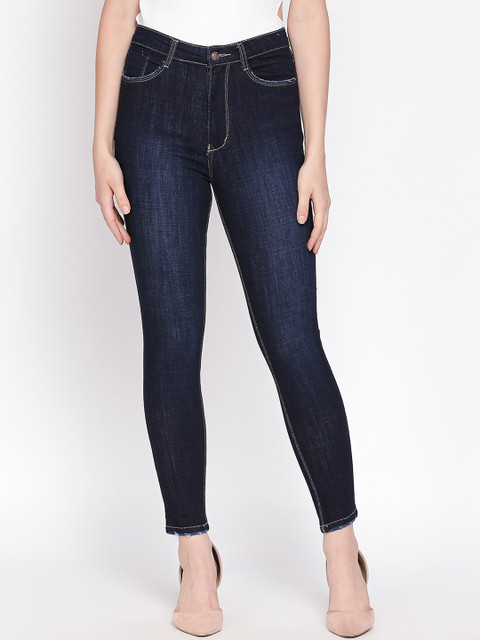 

PURPLE WATER Women Blue Slim Fit High-Rise Clean Look Stretchable Jeans
