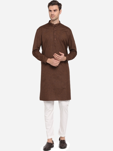 

Modi Kurta Brown Mandarin Collar Kurta