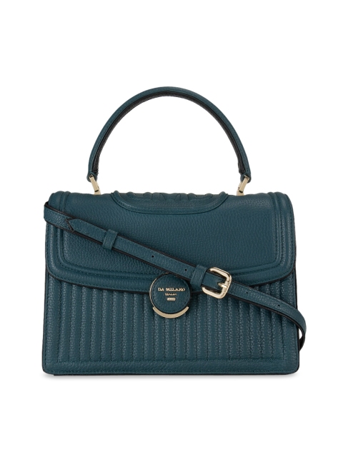 

Da Milano Teal Blue Textured Sling Bag