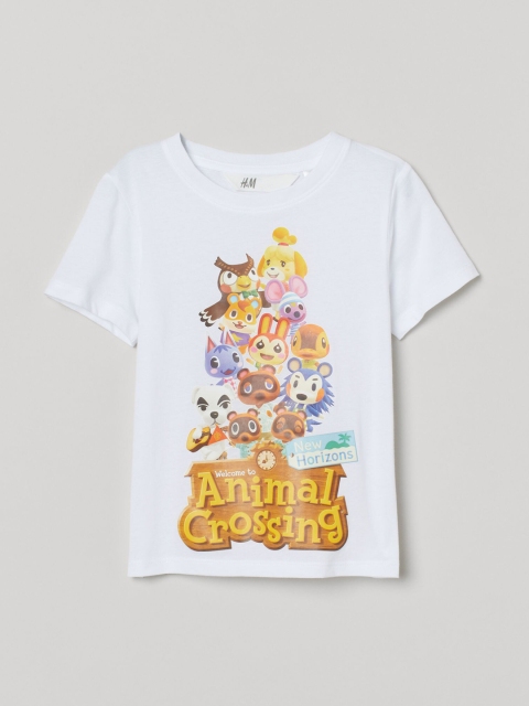

H&M Boys White Printed T-shirt
