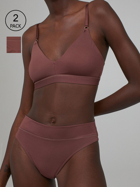 

H&M Brown 2-Pack Modal Brazilian Briefs 0924587003