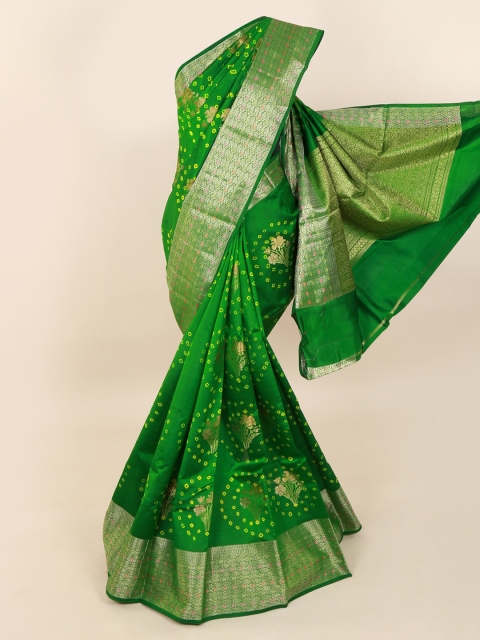 Pothys Green Woven Design Pure Silk Saree
