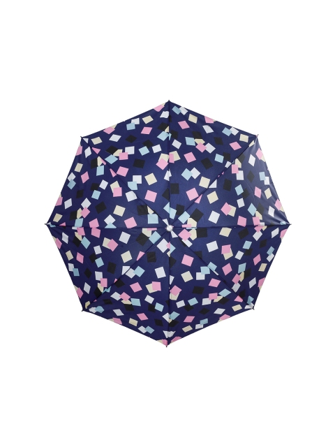 

LOOM LEGACY Navy Blue & White Geometric 3-Fold Umbrella