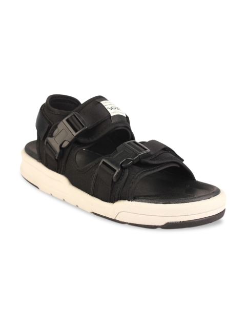 

Vento Men Black Solid Sports Sandals