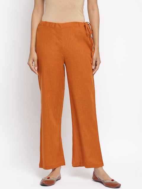 

TJORI Women Orange Solid