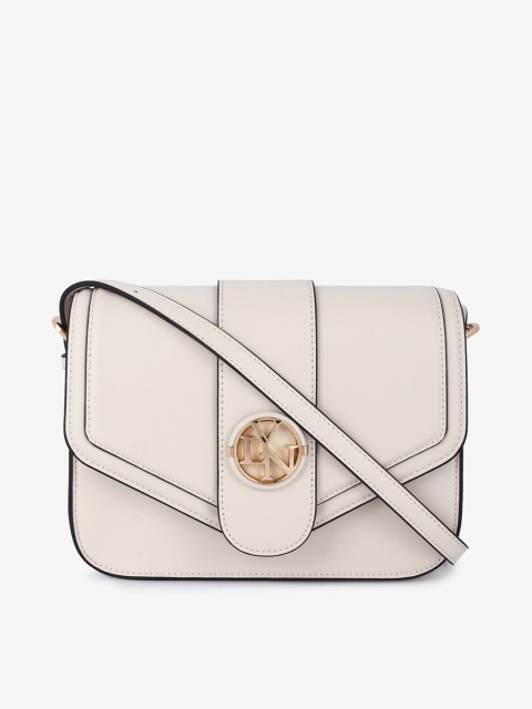 

LYN Cream-Coloured Solid Sling Bag
