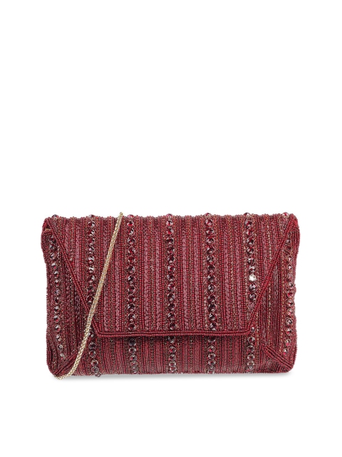 

Metro Maroon Embellished Sling Bag