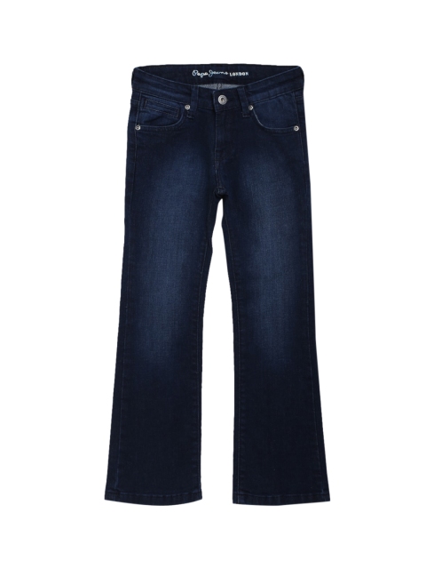 

Pepe Jeans Girls Navy Blue Regular Fit Flared Jeans